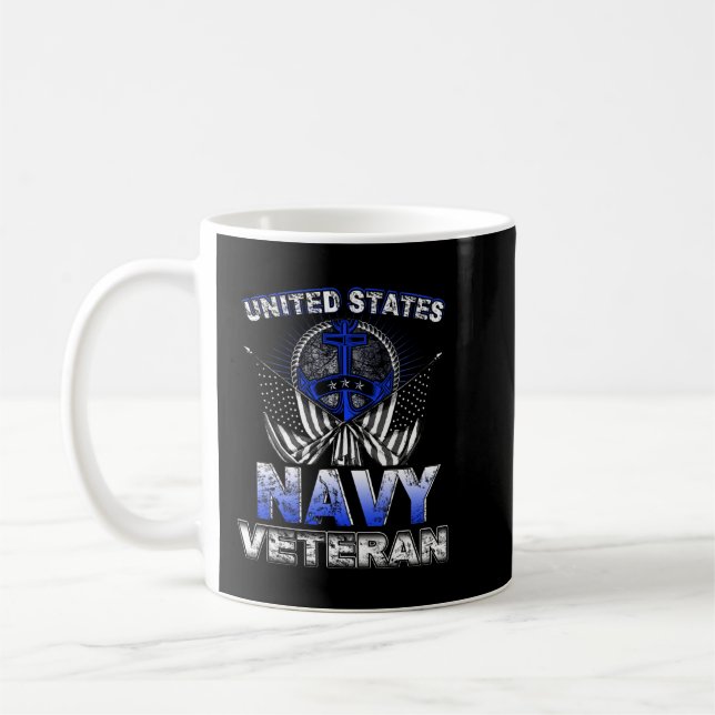 United Staaten Navy Veteran US Military Veteran Kaffeetasse (Links)