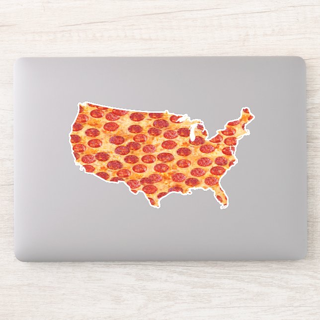 United Staaten Pizza Map Sticker (Computer)
