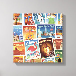 United Staaten Postage Briefmarke Leinwanddruck