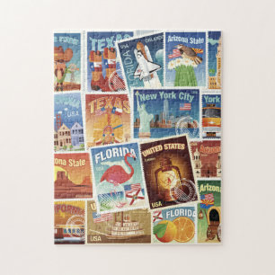 United Staaten Postage Briefmarke Puzzle