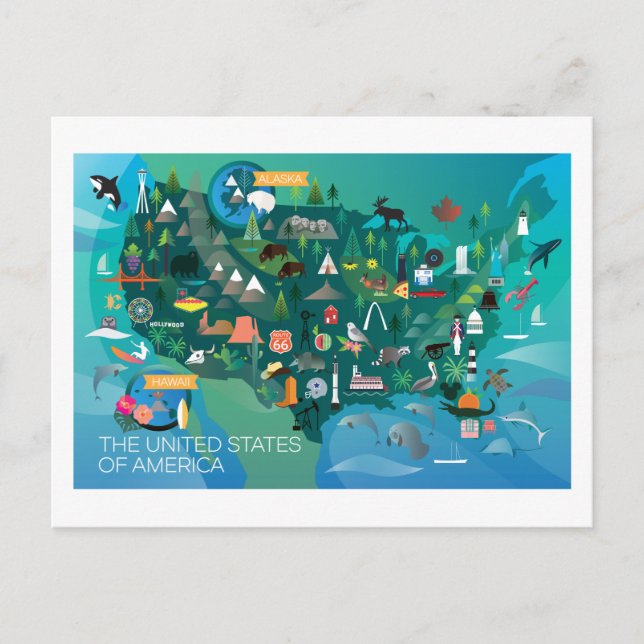 United Staaten Postcard Postkarte (Vorderseite)