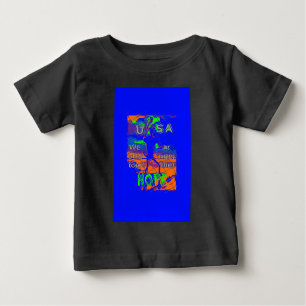 United Staaten Psychedelic Hope: Blue Unity Art Baby T-shirt