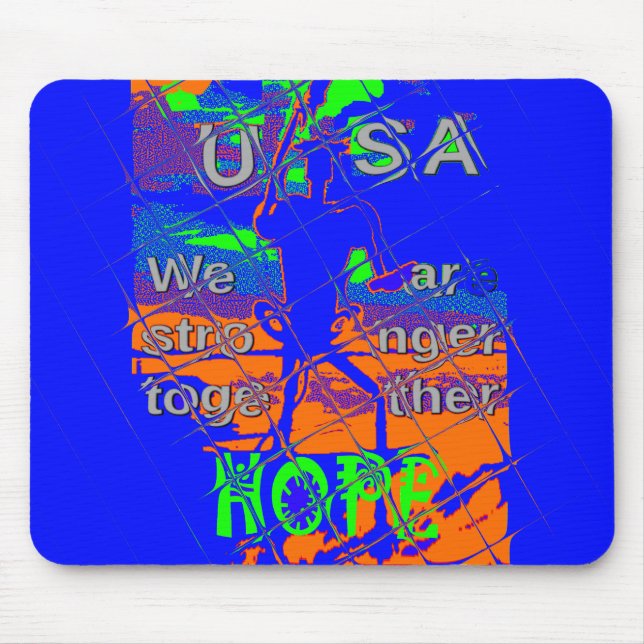 United Staaten Psychedelic Hope: Blue Unity Art Mousepad (Vorne)