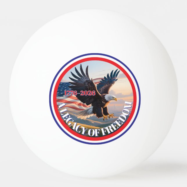 United Staaten Semiquincentennial Bald Eagle White Tischtennisball (Vorderseite)