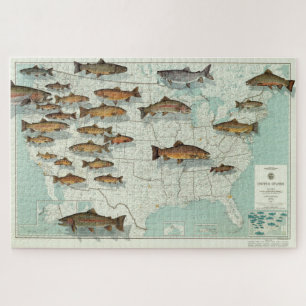 United Staaten Trout Map (1999) Puzzle
