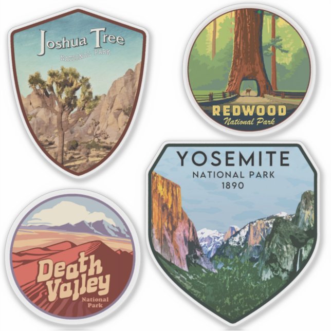 United Staaten Vintag Style Travel Stickers Aufkleber (Vorderseite)