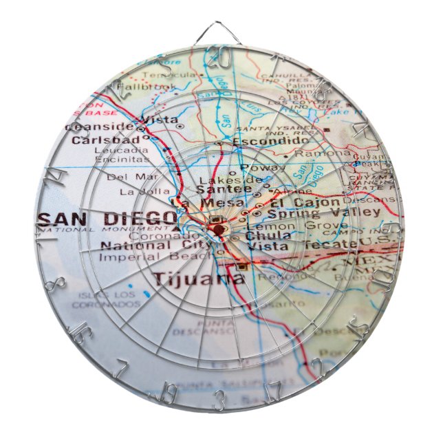 United States 1830 Historical Vintage Map Dartscheibe (vorne)