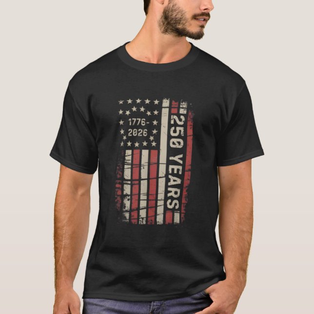 United States 250th Anniversary Birthday Retro USA T-Shirt (Vorderseite)
