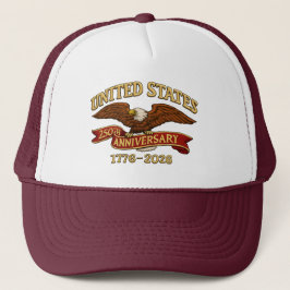 United States 250th Anniversary Dad Cap 1776–2026 Truckerkappe