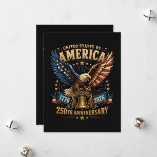 United States America 250. Jubiläum Adler Feiertagskarte