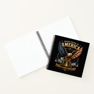 United States America 250. Jubiläum Adler Notizbuch