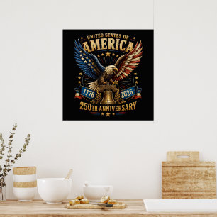 United States America 250. Jubiläum Adler Poster