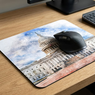 United States Capitol Pastellzeichnung Washington Mousepad