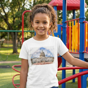 United States Capitol Pastellzeichnung Washington T-Shirt