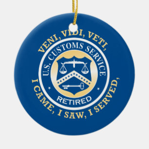 United States Customs Service Retired Keramik Ornament