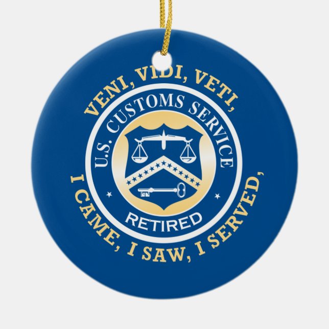 United States Customs Service Retired Keramik Ornament (Vorne)