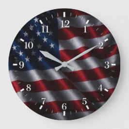 United States Flag Watch 2026 Große Wanduhr