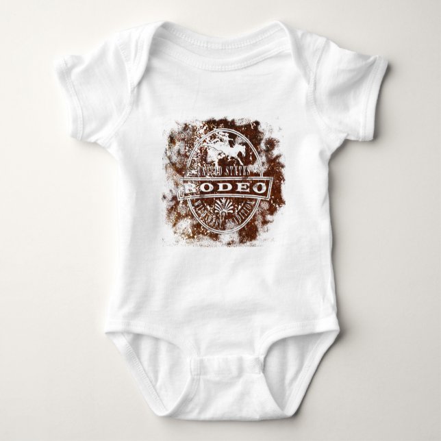 United states horse rodeo wild west traditon baby strampler (Vorderseite)