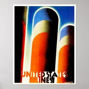 United States Lines Poster