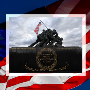 United States Marine Corps-Kriegerdenkmal Postkarte