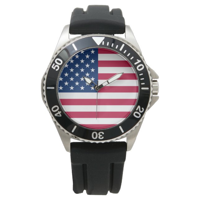United States of America Flag Armbanduhr (Vorderseite)