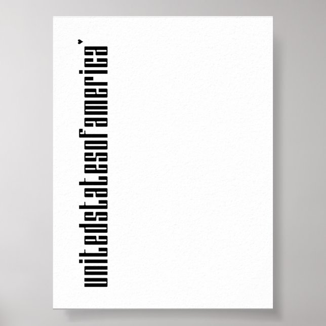 United States of America - minimalistic typography Poster (Vorne)