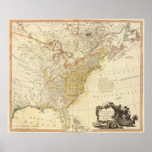 United States of North America Atlas Map Poster