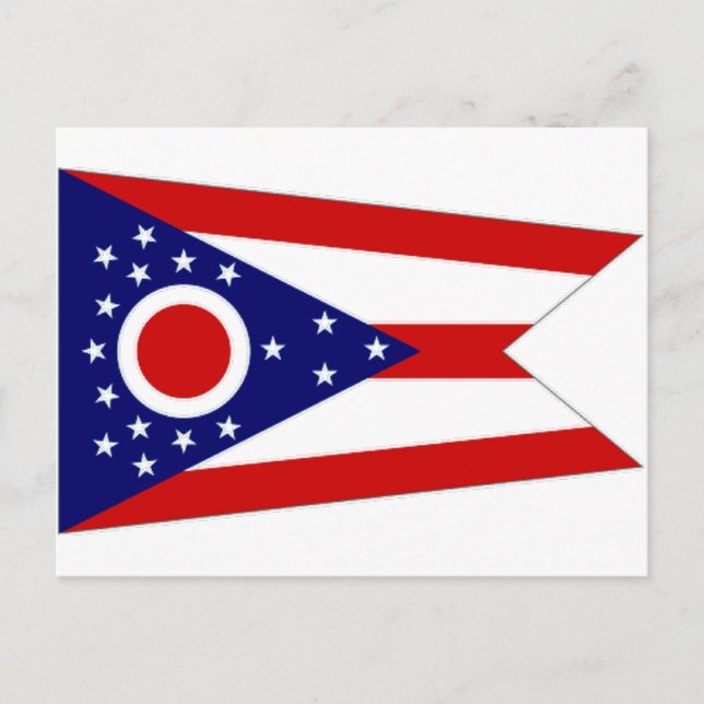 United States Ohio Flag Postkarte (Vorderseite)
