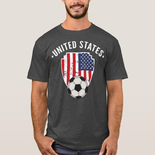 United States Soccer Flag Football American Pride T-Shirt (Vorderseite)