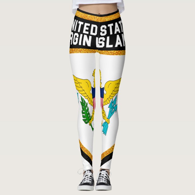 United- States Virgin Islandsflagge Leggings (Vorderseite)