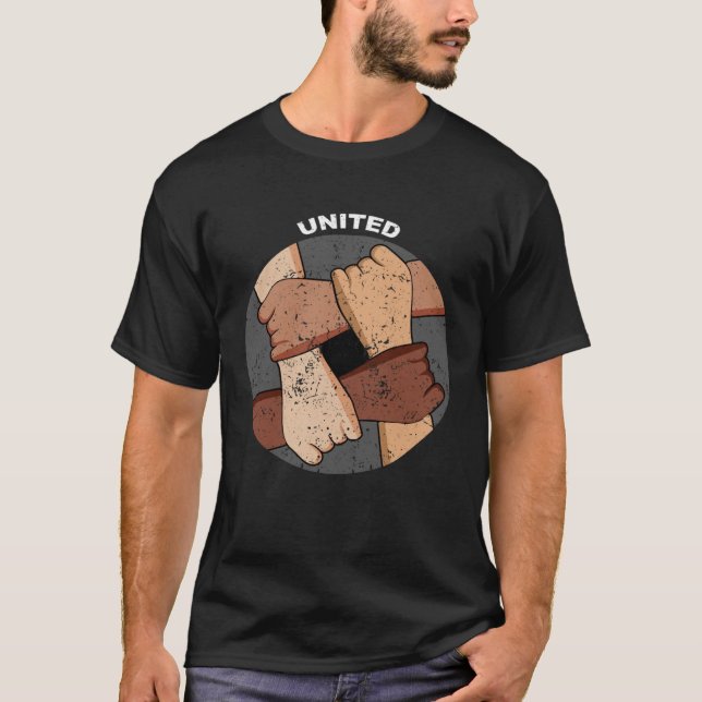 United Tolerance simple human simple racism Pullov T-Shirt (Vorderseite)