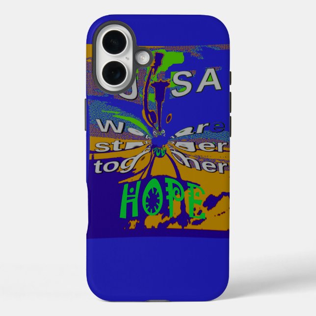 United USA Hope Stronger Together Case-Mate iPhone Hülle (Rückseite)