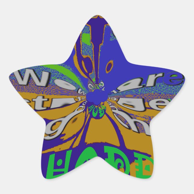 United USA Hope Stronger Together Stern-Aufkleber (Vorderseite)