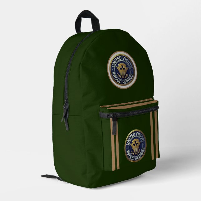 United Vision Proud Heritage Bedruckter Rucksack (Rückseitige Ecke links)