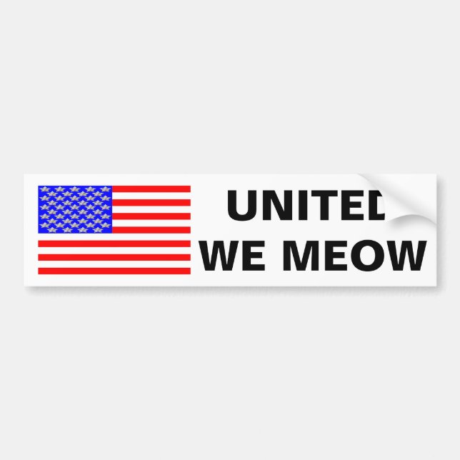 United We Meow Autoaufkleber (Vorne)