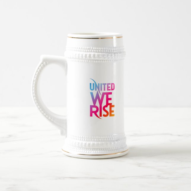 United We Rise Bierglas (Links)