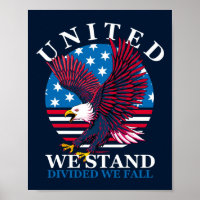 United We Stand - Adler und amerikanische Flagge