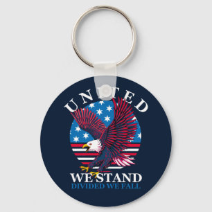 United We Stand - Adler und amerikanische Flagge Schlüsselanhänger