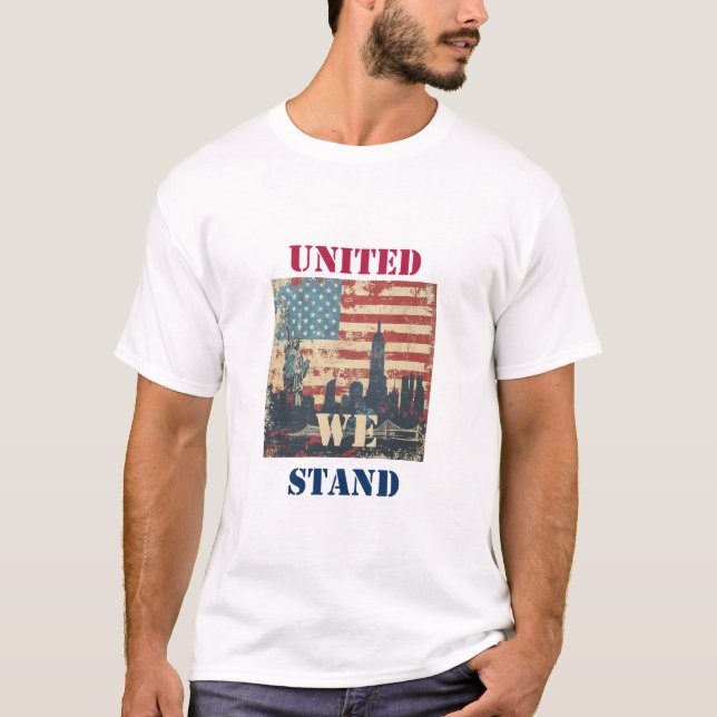 United We Stand - American Patriotic Design T-Shirt (Vorderseite)