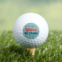 United We Stand Patriotic Golfball