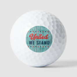 United We Stand Patriotic Golfball