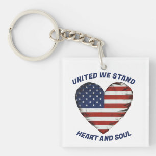 United We Stand Patriotic Schlüsselanhänger
