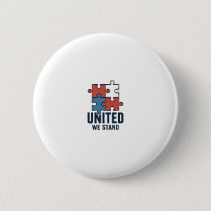 United We Stand Puzzle-Teil Patriotisches-Shirt-De Button
