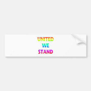 United We Stand Rainbow Autoaufkleber