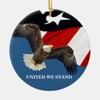United We Stand/USA Keramik Ornament
