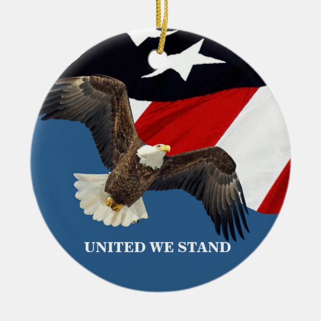 United We Stand/USA Keramik Ornament (Vorne)