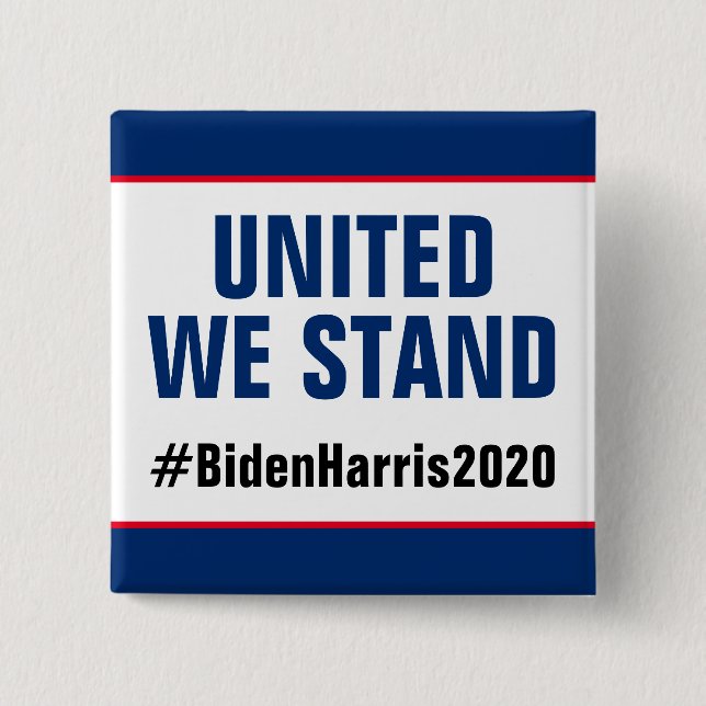 United We Stand Vote Biden Harris 2020 Button (Vorderseite)