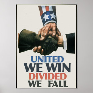 United We Win Gewerkschaften Poster