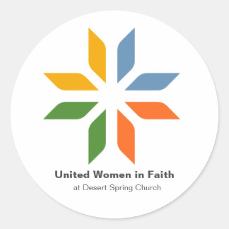 United Women in Faith-Aufkleber Runder Aufkleber