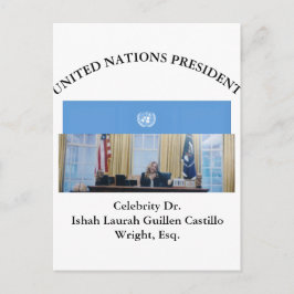 #UNITEDNATIONSPRESIDENT DR. #LAURAHCASTILLOS ESQ. POSTKARTE